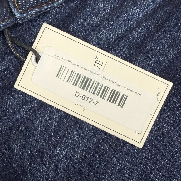 Judy Blue Wide Leg High Waist Jeans Womens 7/28 Dark Wash Blue Stretch - Picture 9 of 11